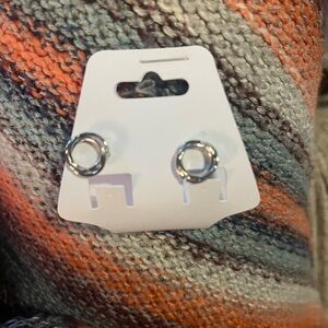 Chic Silver Circular Earrings